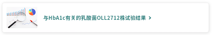 与HbA1c有关的乳酸菌OLL2712株试验结果